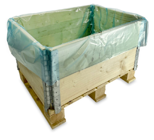 VCI Pallhuv, påse med rostskydd för effektivt skydd mot rost och korrosion i pall, vid transport och lagring