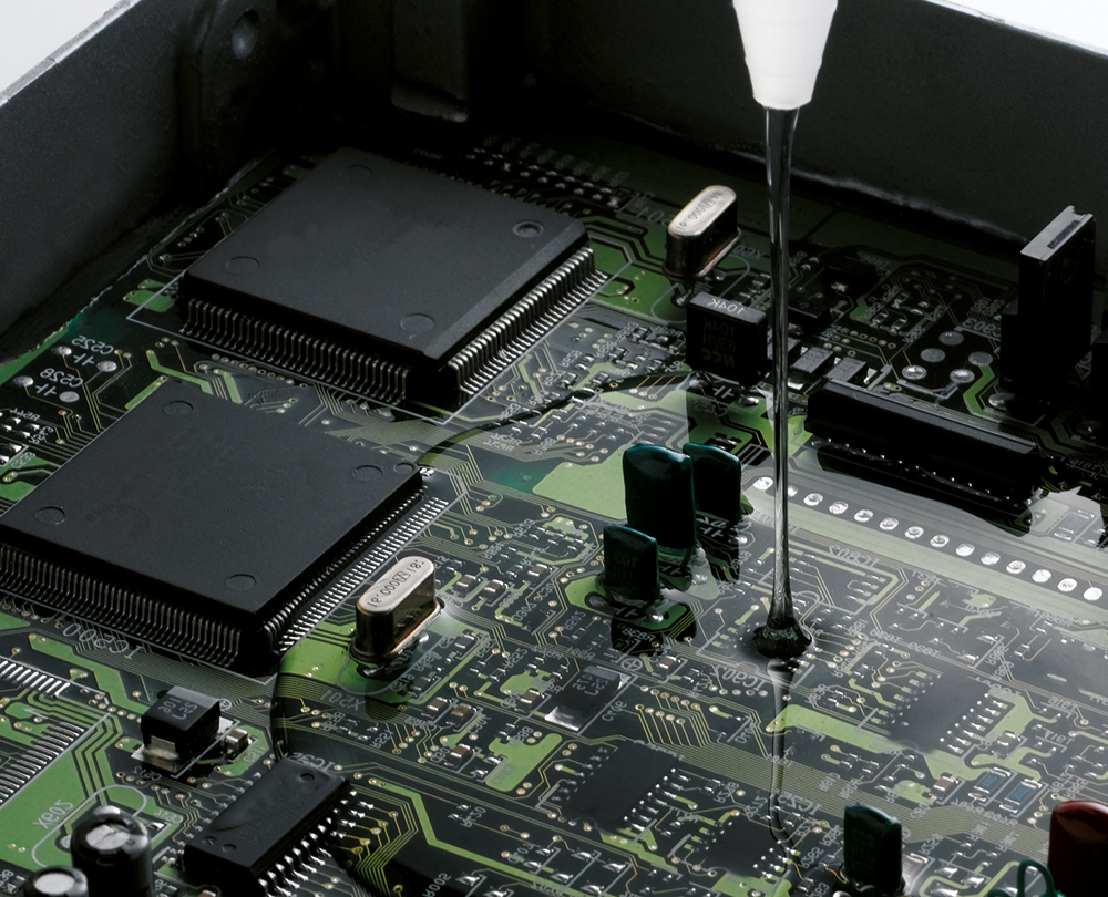 Electronics silicone encapsulation